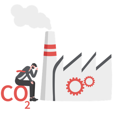 Carbon dioxide reduction  Illustration
