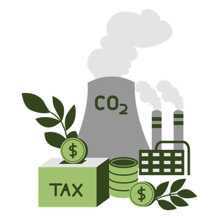 Carbon Tax Sustainability  Illustration