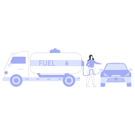 Logistique du carburant  Illustration