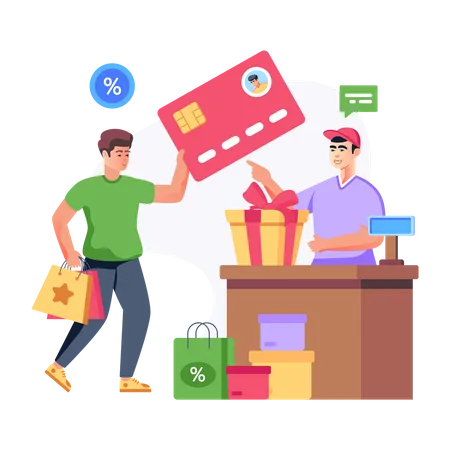 Card Discount  Illustration