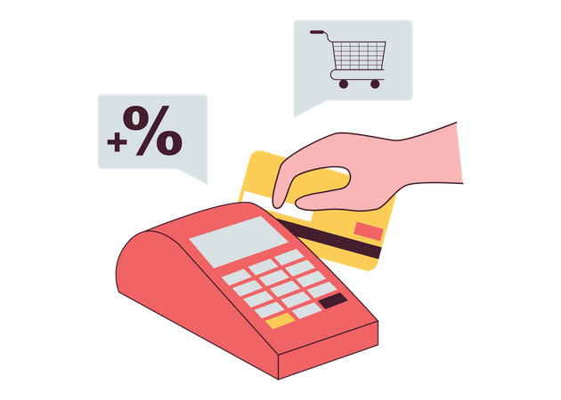 Card payment discount Illustration