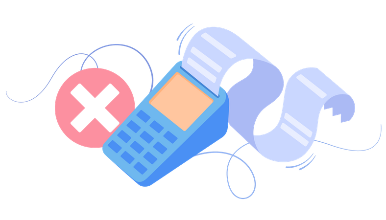 Card Payment Failure  Illustration