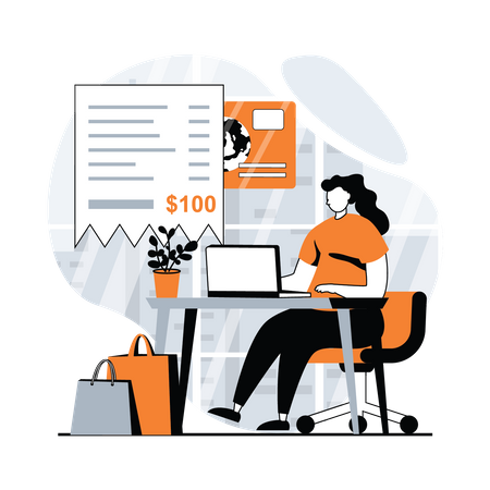 Card payment invoice  Illustration