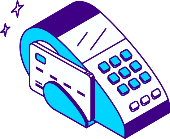 Card payment machine  Illustration