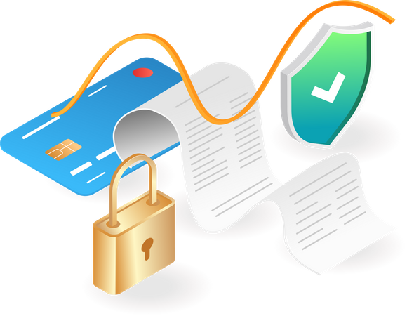Card payment security  Illustration
