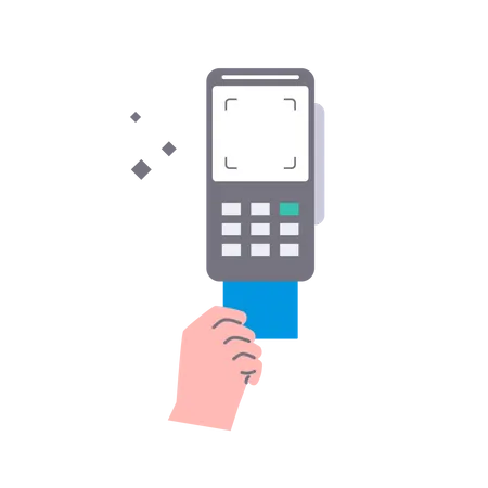 Card Swipe Machine  Illustration