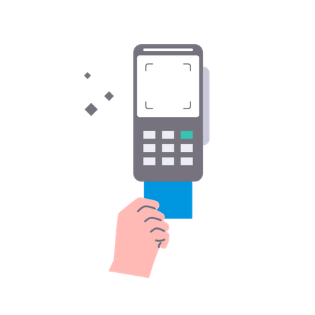 Card Swipe Machine  Illustration
