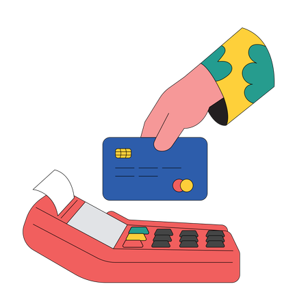 Card swipe machine  Illustration