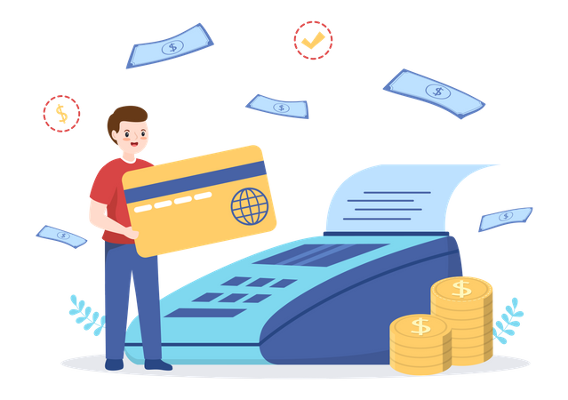 Card swiping machine  Illustration