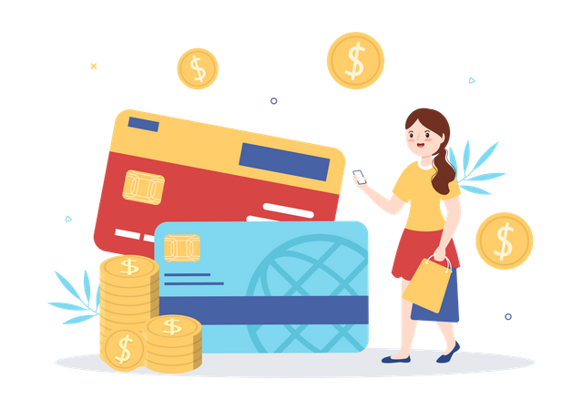 Card swiping machine  Illustration