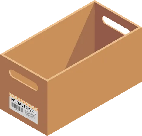 Boxes Isometric Cardboard Packages Open And Closed Illustration