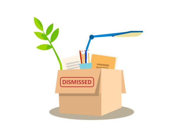 Cardboard Box Full of Personal Belongings  Illustration