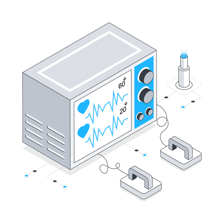 Cardiogram Machine  Illustration