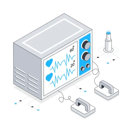 Cardiogram Machine  Illustration