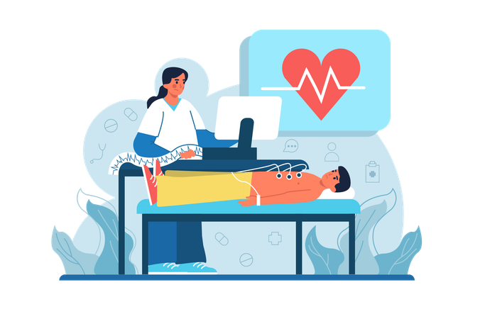 Cardiogram medicine  Illustration