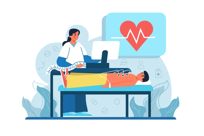 Cardiogram medicine  Illustration