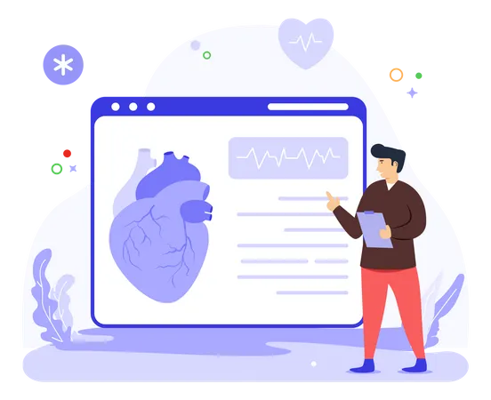 Cardiologista on-line  Ilustração