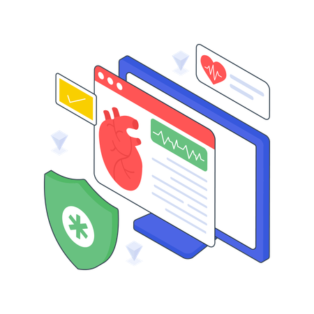 Cardiologue en ligne  Illustration