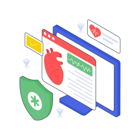 Cardiologue en ligne  Illustration