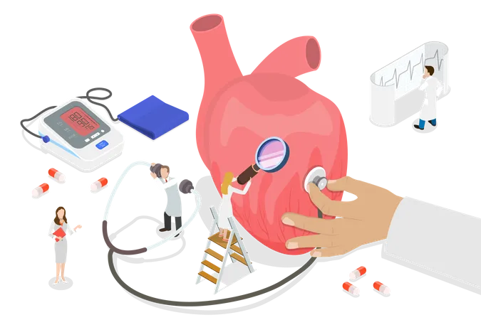 Cardiology Checkup Illustration