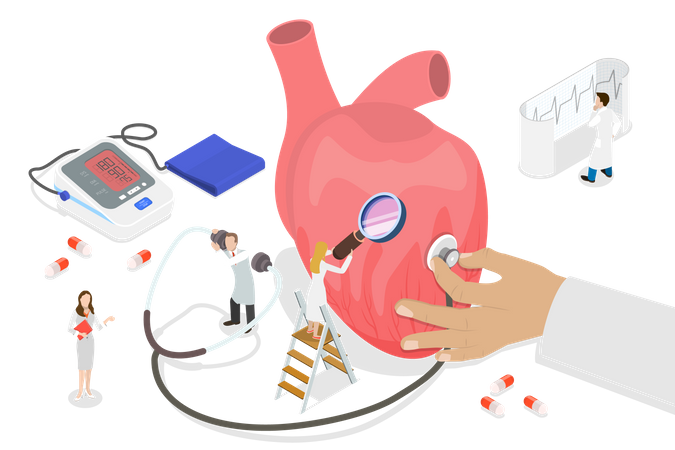 Cardiology Checkup  Illustration