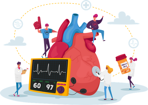 Cardiology Health Care Illustration