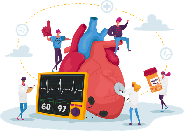 Cardiology Health Care  Illustration