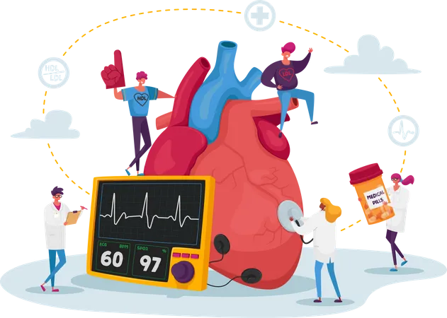 Cardiology Health Care  Illustration