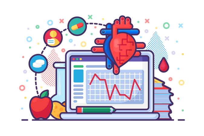 Cardiology research  イラスト
