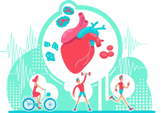 Cardiovascular system health care  Illustration