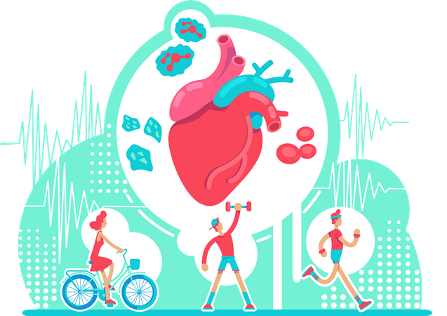 Cardiovascular system health care  Illustration