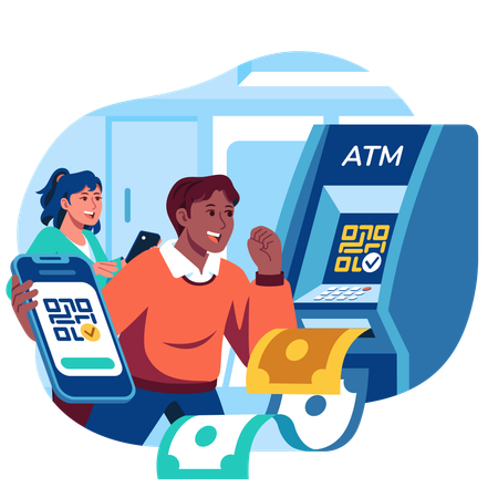 Cardless withdrawal  Illustration