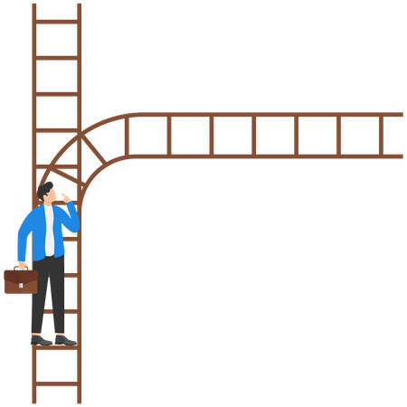 Career crossroad to make decision  Illustration