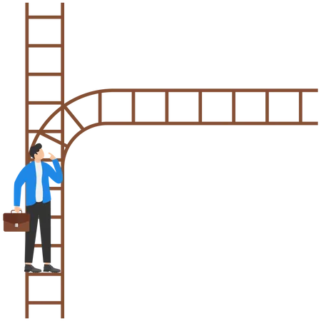 Career crossroad to make decision  Illustration