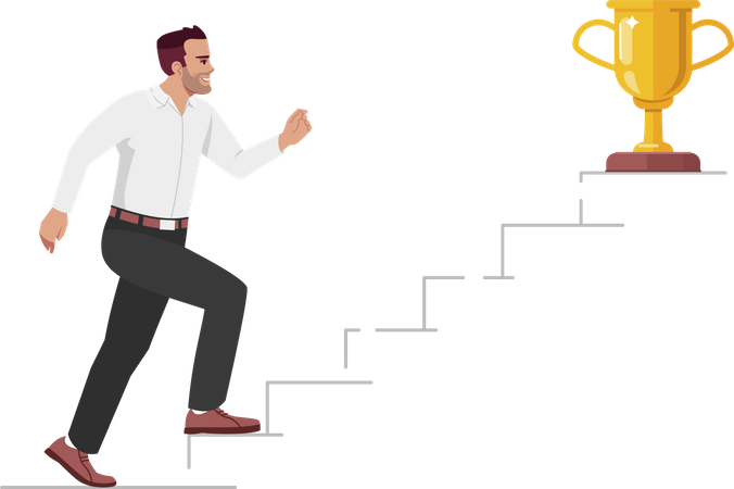 Career growth and job promotion  일러스트레이션