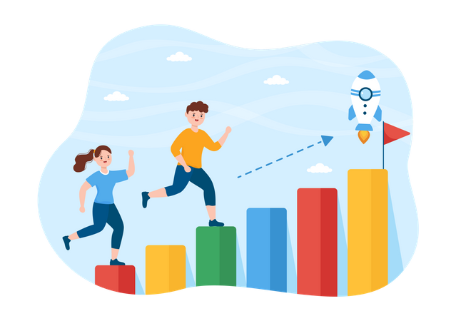 Career growth  イラスト