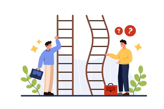 Career ladder challenge  Illustration