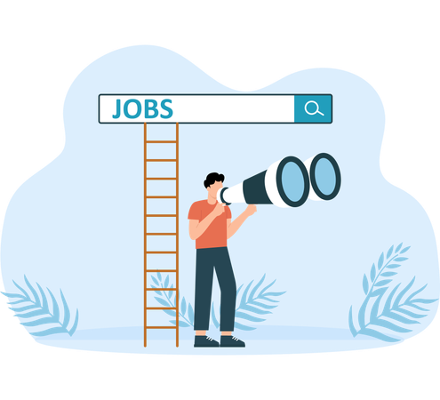 Career or job search and find opportunity  Illustration