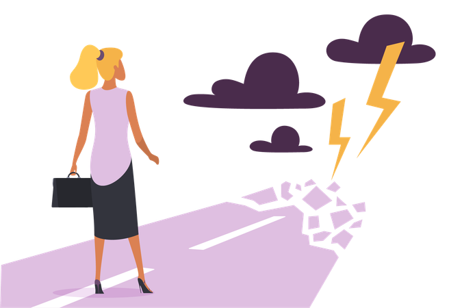 Careers discrimination of woman  Illustration