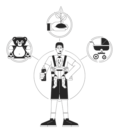 Caregiver person archetype  Illustration