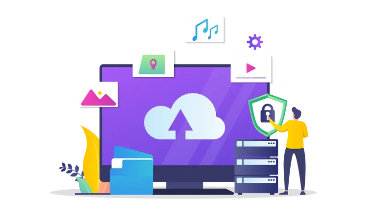 Carga de datos a la nube  Ilustración