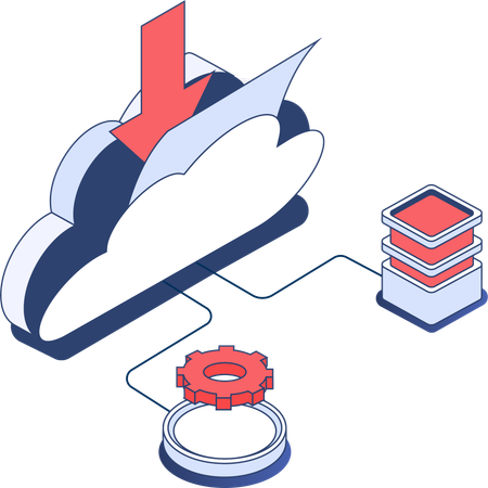 Carga de datos en la nube  Ilustración