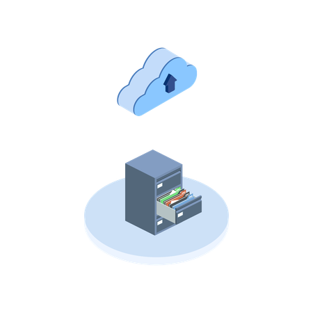 Carga de datos en la nube  Ilustración