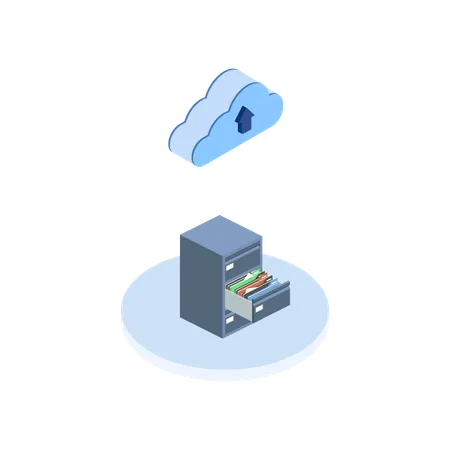 Carga de datos en la nube  Ilustración