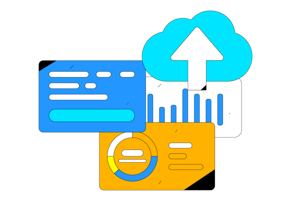 Carga de datos en la nube  Illustration