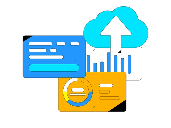 Carga de datos en la nube  Illustration