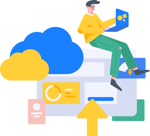 Subir datos a la nube  Ilustración