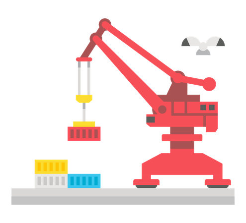 Cargo crane  Illustration