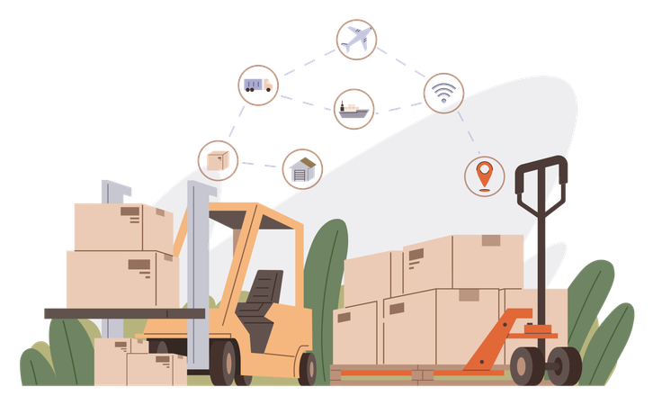 Cargo delivery  Illustration