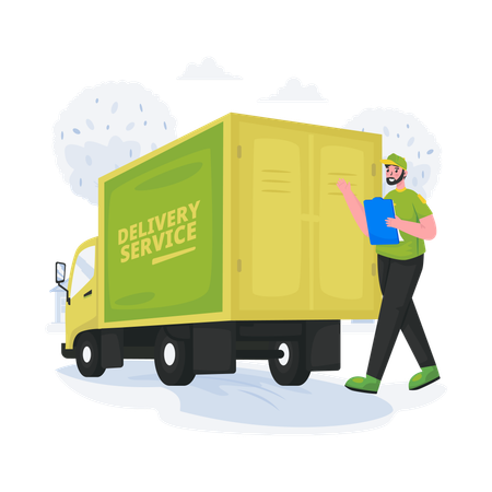 Cargo delivery service  イラスト